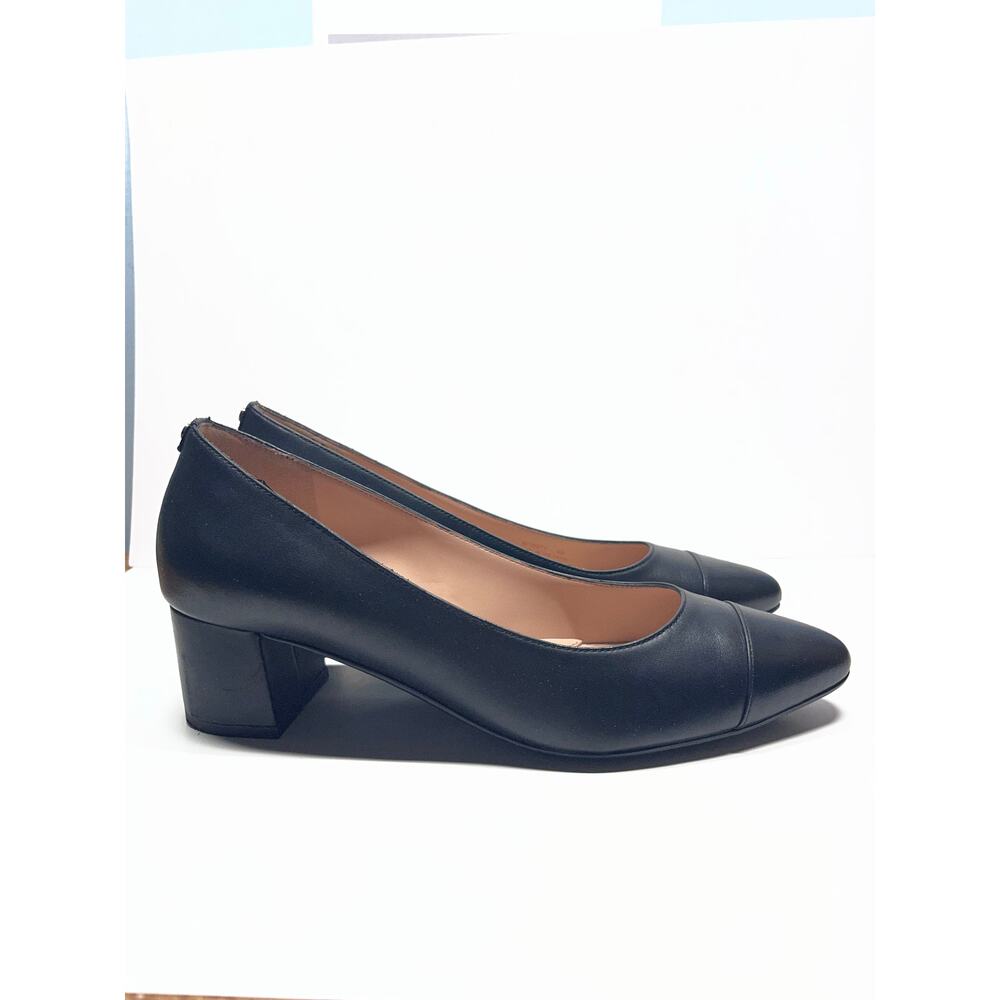 Cole Haan The Go-To Pump Shoes Block Heel Black Leather Womens 8 - Picture 3 of 10